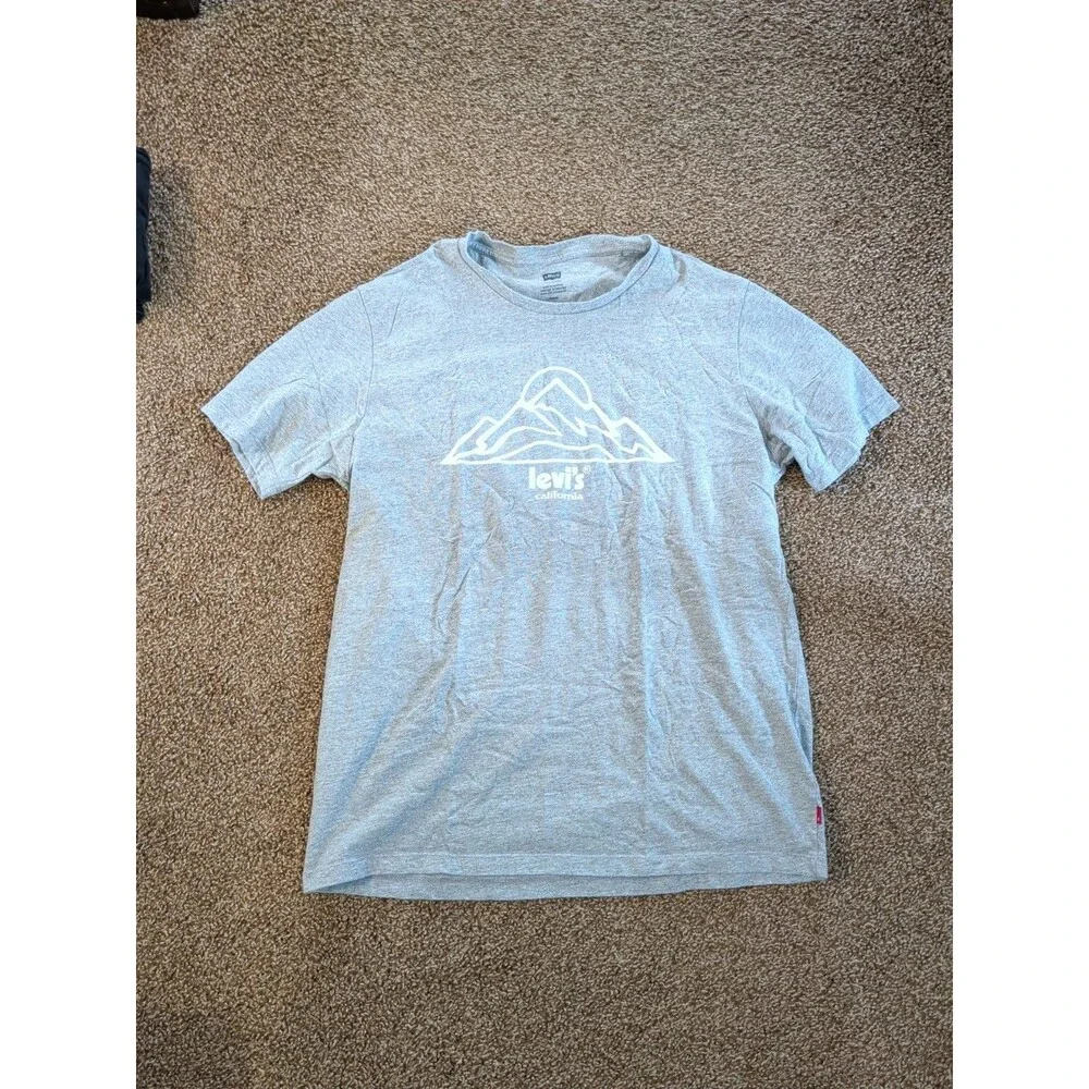 Levi Strauss Gray Grey T-shirt Logo California Men's Medium (M)